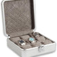 Bey-Berk Prague Aluminum Watch Case in Silver – 9-Slot Locking Travel Box with Soft Interior for Watch Storage