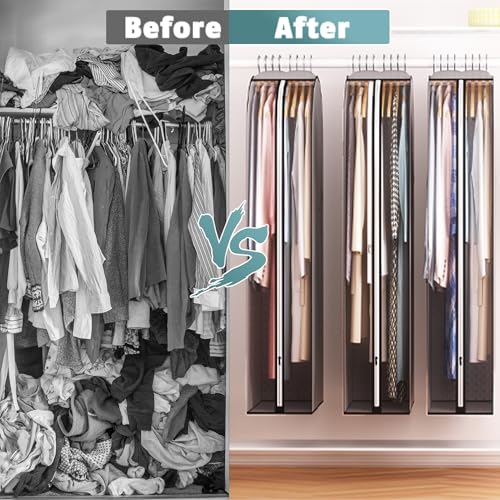 10" Gusseted Garment Bags for Hanging Clothes (3 Count)
