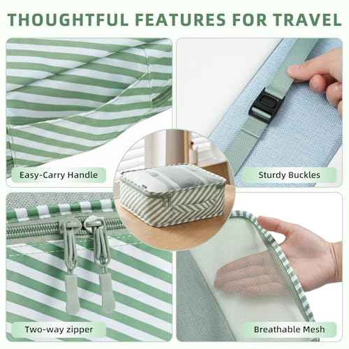 8 Set Packing Cubes Luggage Packing Organizers for Travel Accessories