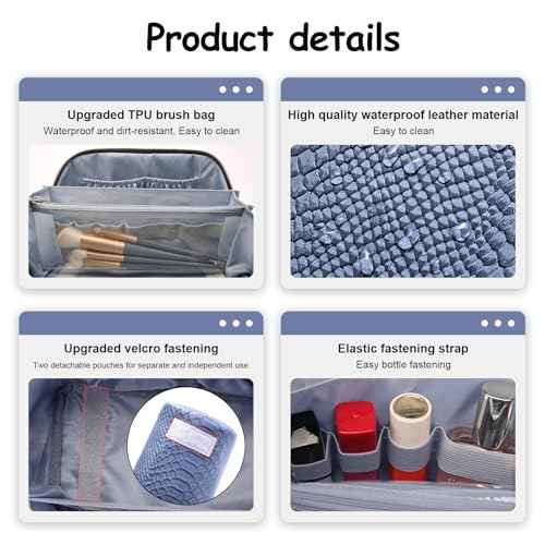Travel Makeup Bags for Women (3 Count)