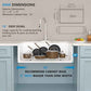 33"x20" White Farmhouse Sink Workstation