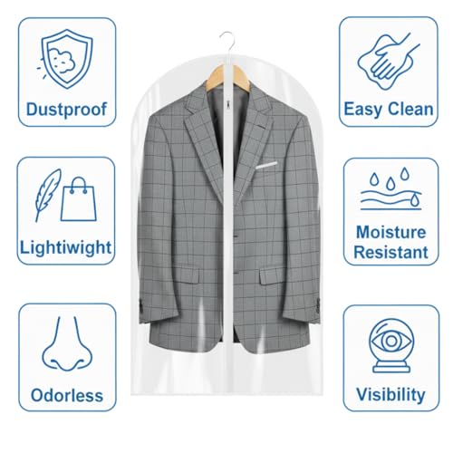 All Clear Garment Bags for Travel (6 Count)