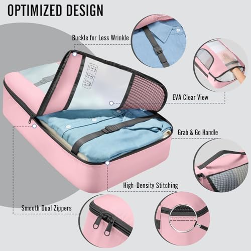 10 Set Packing Cubes for Travel Essentials (99 Count)
