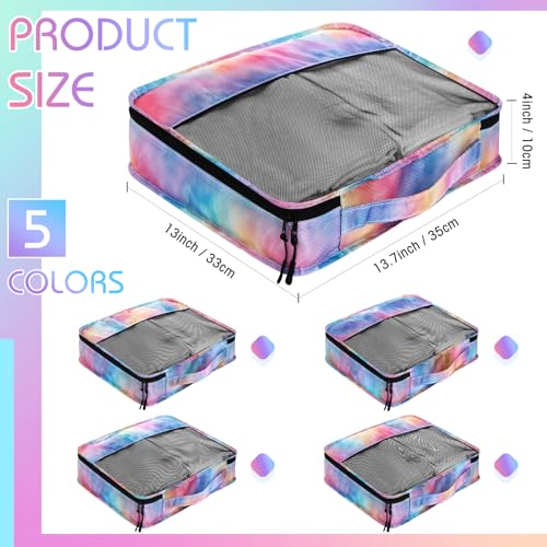 5 Pcs Packing Cubes for Suitcase Large Travel Cubes Carry on Luggage Organizer Bags for Clothes Accessories (5 Count)