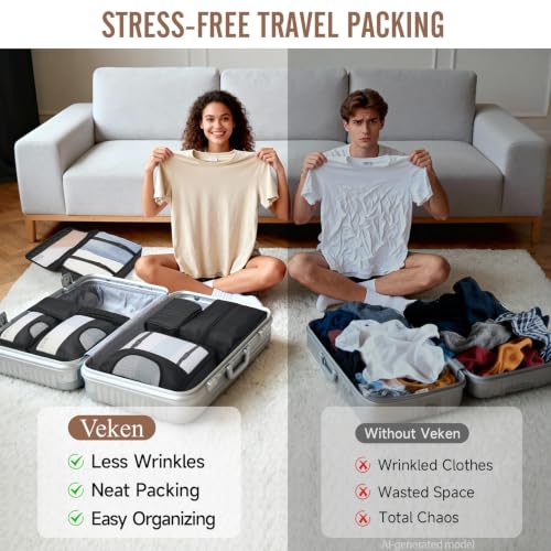 10 Set Packing Cubes for Travel Essentials (99 Count)