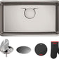 KRAUS Dex 33-inch Undermount 16 Gauge Stainless Steel Single Bowl Kitchen Sink, KD1US33B