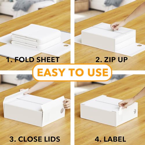 3 Pack Bed Sheet Organizers and Storage (3 Count)