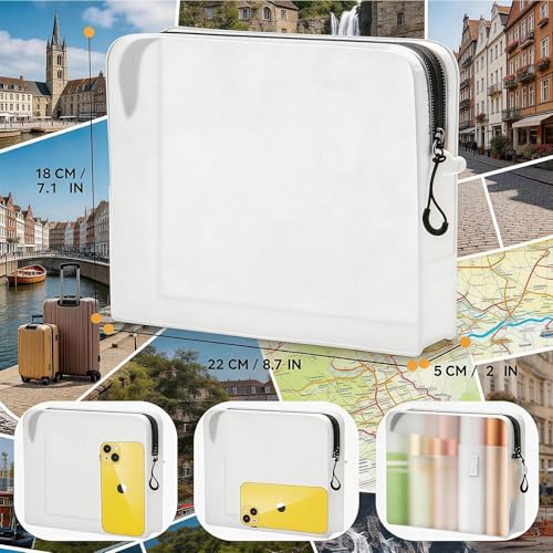 Clear Leak Proof Travel Bags for Toiletries 3 Pack