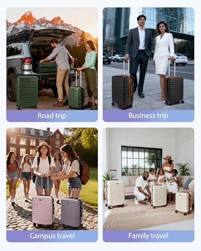 Luggage Sets 3 Pcs Suitcase with Wheels (3 Count)
