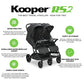 Kooper RS2 Lightweight Travel Double Stroller Featuring Dual Snack Trays