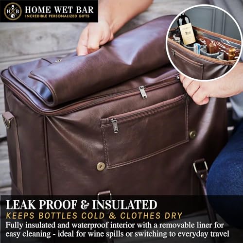 Graham Whiskey Bottle Carrier and Weekender Travel Bag (6 Count)