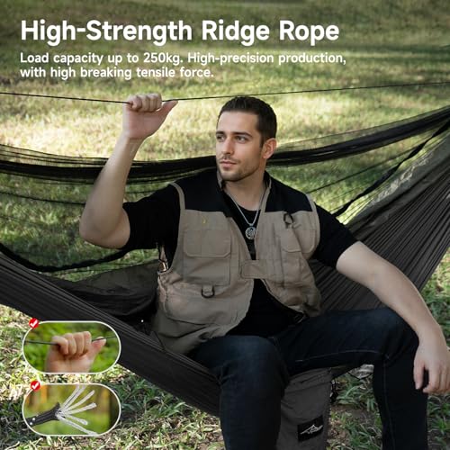 Camping Hammock with Mosquito Net and Ridge Rope