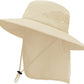 ZOORON Sun Hat for Men Women Fishing Hat with Neck Flap Wide Brim Bucket Hat UV Protection for Beach Camping Hiking