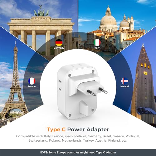 European Travel Plug Adapter 2 Pack (2 Count)