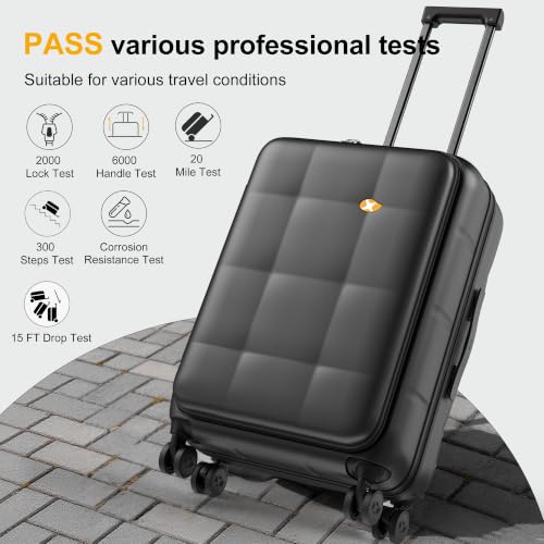 26 Inch Expandable Luggage Top Opening Checked Bag Charcoal Grey