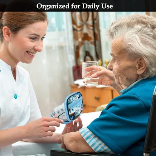 Weekly Travel Pill Organizer Pill Case for Purse with Removable 7 Day Pill Box