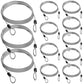12 Pack Security Cable Luggage Lock with Loops 4ft 3mm Braided Steel Coated Bike Cable Wire Double Loop Anti Theft Safety for U Lock (12 Count)