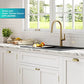 Bellucci Workstation 33" Single Bowl Granite Kitchen Sink in Metallic Black w