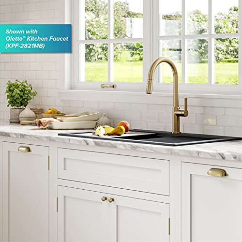 Bellucci Workstation 33" Single Bowl Granite Kitchen Sink in Metallic Black w
