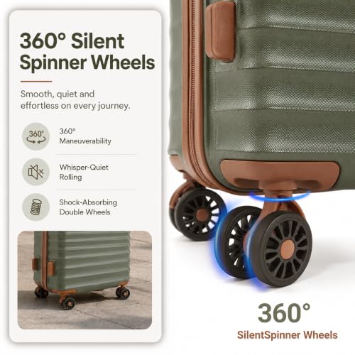 Carry On Luggage 22x14x9 Airline Approved Suitcase with Wheels