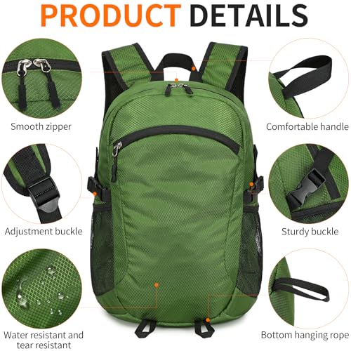 Small Hiking Backpack Travel Lightweight Hiking Packable Daypack Water