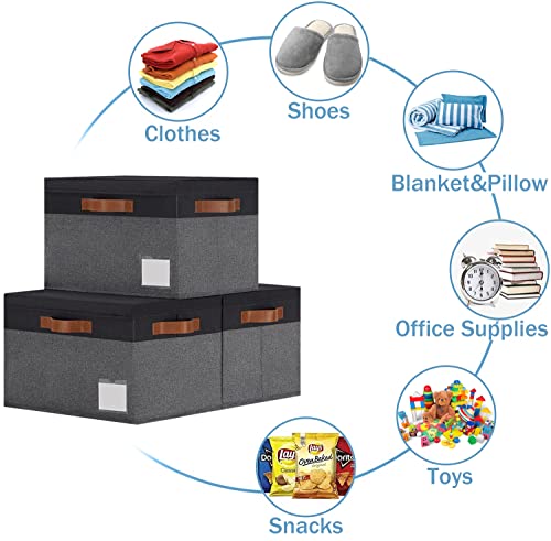 Storage Bins with Lids 6 Pack