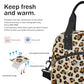 Leopard Cheetah Brown Insulated Lunch Bag for Women Girl Reusable Lunch Tote Box With Shoulder Strap Lightweight Thermal Cooler Meal Prep Bag for Work School Office Picnic (print 22)