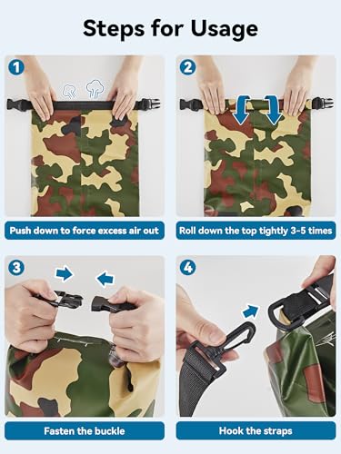 Waterproof Dry Bag Backpack with Emergency Whistle
