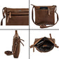 Leather Crossbody Bags for Women Small Genuine Nappa Purse Multi