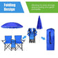 Double Camping Chair with Umbrella