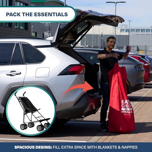 600D Oxford 47" Inch Large Umbrella Stroller Bag for Airplane with Flip Top & ID Window