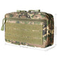Tactical Molle Admin Pouch Utility Laser Cut EDC Tool Pouch Bag Horizontal Modular Pouches Include US Flag Patch and Keychain