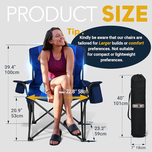 2 Pack Oversized Camping Chairs (2 Count)