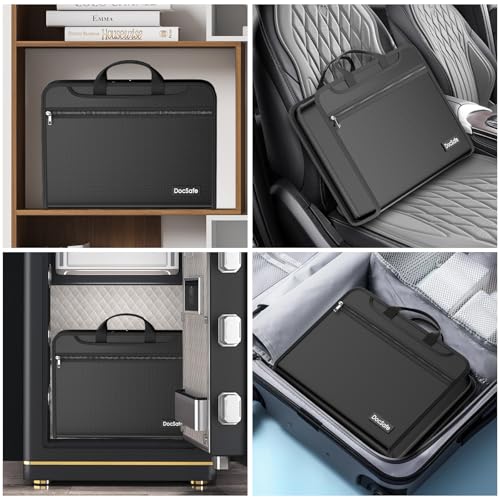 Accordion File Organizer Bag with Lock