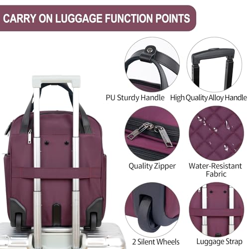 Underseat Carry On Wheeled 16" Bag with Wheels