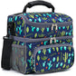 Double Layer Cooler Insulated Lunch Bag Adult Lunch Box Large Tote Bag for Men (Cactus)