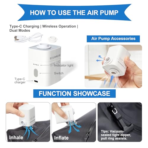 Vacuum Backpack Travel with Pump