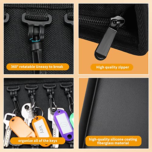 Portable Zippered Key Case