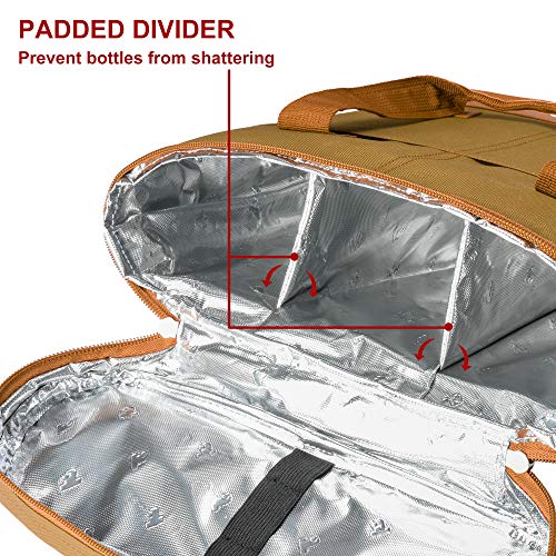 3 Bottle Wine Cooler Bag Carrier for Travel