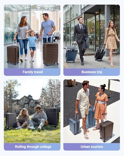 Luggage Sets 3 Pcs Suitcase with Wheels (3 Count)