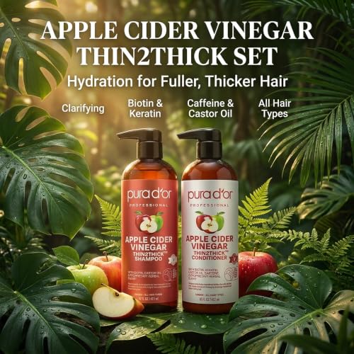 Apple Cider Vinegar Shampoo & Conditioner Clarifying Set (32 Fl Oz)