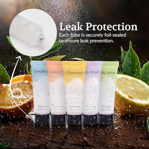 Double Sealed Hotel Conditioner Bulk 200 Pack Individually Wrapped Travel Size Conditioner Aloe and Green Tea Extract Infused Hotel Supplies and Toiletries for Guest (200 Fl Oz)