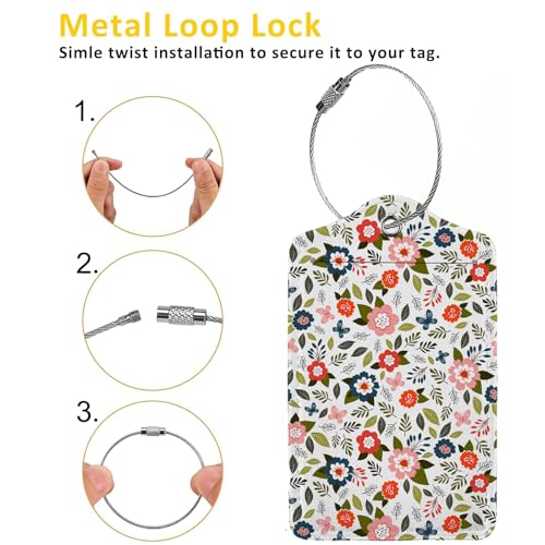 Blooming Flower Luggage Tags for Suitcases (2 Count)