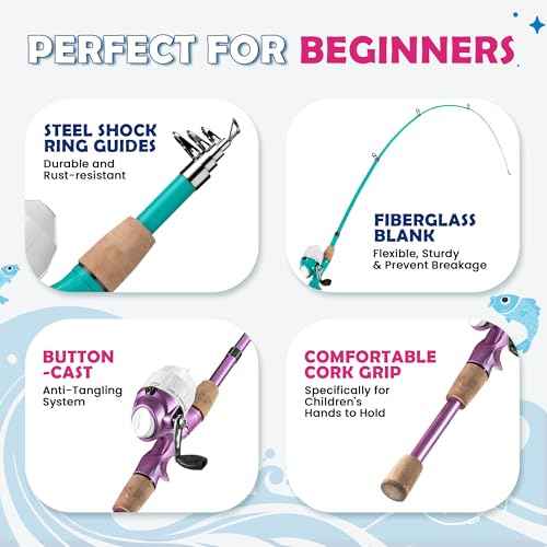 Kids Fishing Pole 2 Pack (2 Count)