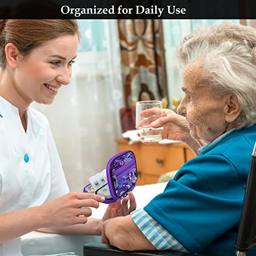 Weekly Travel Pill Organizer Pill Case for Purse with Removable 7 Day Pill Box (2 Count)