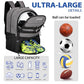Soccer Backpack Bag with Ball Holder Ventilated Shoe Compartment Large Capacity Sports Gear Bag for Basketball Volleyball Gym