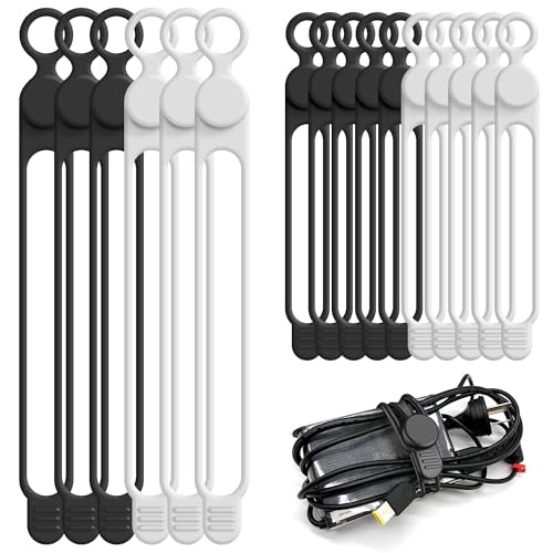 16Pcs Silicone Cable Ties (16 Count)