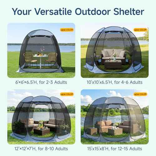 6x6 FT Pop Up Screen Tent
