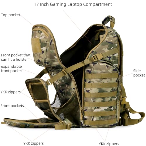 52L 1050D Heavy Duty Tactical Backpack