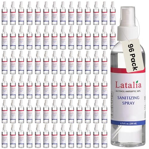 Fragrance Free Hand Sanitizer Spray Pack of 6 with 80% Alcohol (640.32 Fl Oz)
